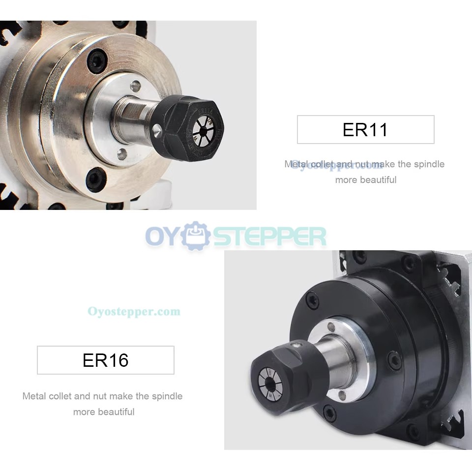 1.5KW CNC Spindle Motor ER11/ER16 110V/ 220V 24000rpm Air Cooling Spindle Aviation Plug